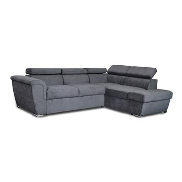 Divano Letto angolare Dx London Grigio 252x90x188cm...