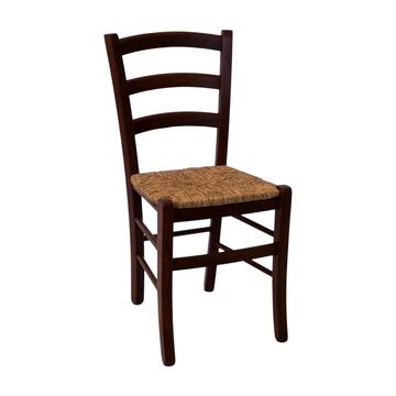 Sedia Tradizionale Paesana in Legno Colore Noce - con...