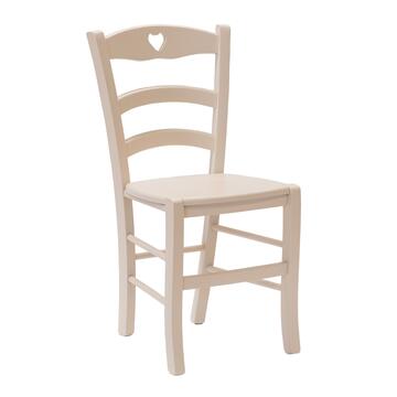 Sedia Classica Cuore con Seduta in Legno Bianco - Marino fa Mercato