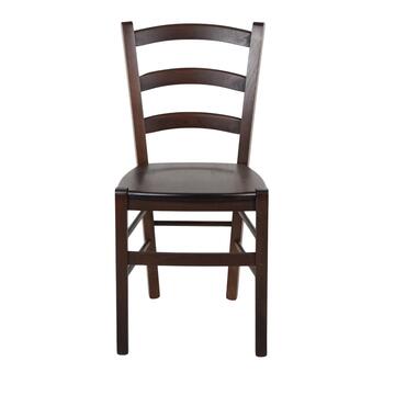 Sedia Tradizionale Paesana in Legno Colore Noce - con Seduta in Legno - 41,5x40 h88 cm - per Case, Ristoranti, Bar, Agriturismi, Osterie, Enoteche