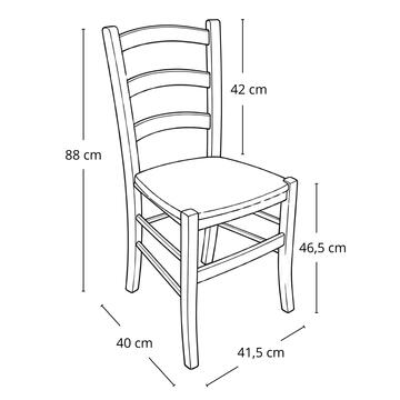 Sedia Tradizionale Paesana in Legno Colore Noce - con... - Marino Fa Mercato