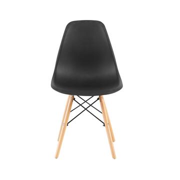 Sedia moderna design nordico Dorian in plastica nera... - Marino fa Mercato