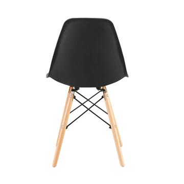 Set 4 Sedie Moderne Dorian in Plastica Nera con Gambe... - Marino fa Mercato