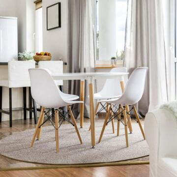Sedia moderna design nordico Dorian in plastica bianca... - Marino fa Mercato