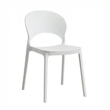 Sedia Fortis Bianca in Polipropilene - 47x58 h78 cm - Impilabile - per Soggiorno, Ufficio, Bar, Ristorante Marino Fa Mercato