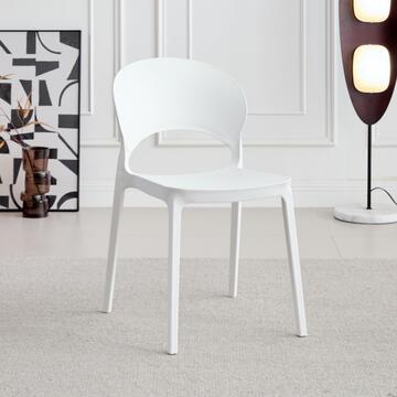 Sedia Fortis Bianca in Polipropilene - 47x58 h78 cm... - Marino Fa Mercato
