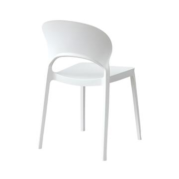 Sedia Fortis Bianca in Polipropilene - 47x58 h78 cm... - Marino Fa Mercato