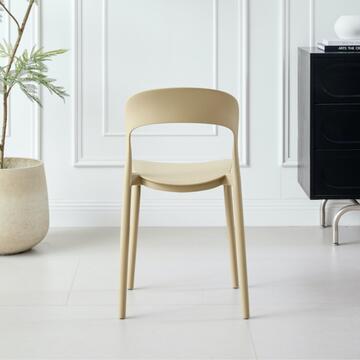 Sedia Xena Kaki in Polipropilene - 43x46 h77 cm - Impilabile... - Marino Fa Mercato