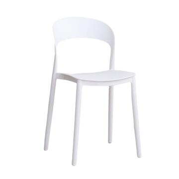 Sedia Xena Bianca in Polipropilene - 43x46 h77 cm - Impilabile - per Soggiorno, Ufficio, Bar, Ristorante Marino Fa Mercato