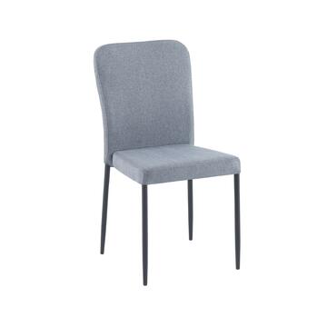 Sedia Quik in tessuto grigio imbottito per sala da...
