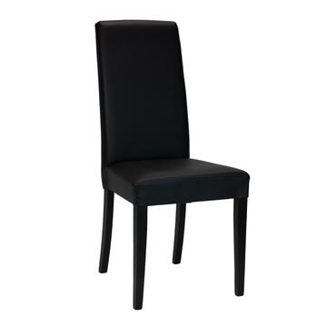 Sedia Moderna Nancy in Ecopelle Nera 47x50 h 100 cm