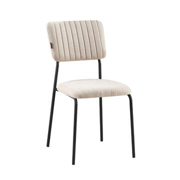 Sedia Moderna Plinia Beige 53x43 h 84 cm