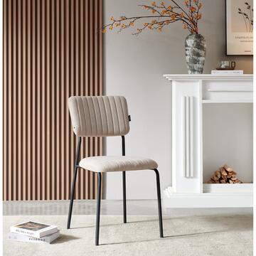Sedia Moderna Plinia Beige 53x43 h 84 cm