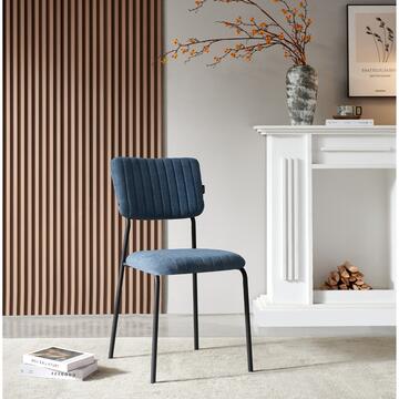 Sedia Moderna Plinia Blu 53x43 h 84 cm