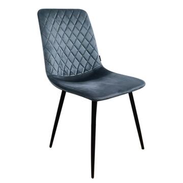 Sedia Moderna Zhon in Velluto Piombo 45x50 h 89