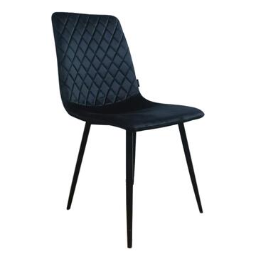 Sedia Moderna Zhon in Velluto Nera 45x50 h 89