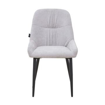 Sedia Moderna Imbottita Grigia Medea con Gambe in Metallo... - Marino Fa Mercato