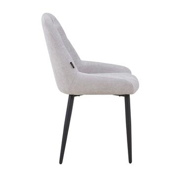 Sedia Moderna Imbottita Grigia Medea con Gambe in Metallo... - Marino Fa Mercato