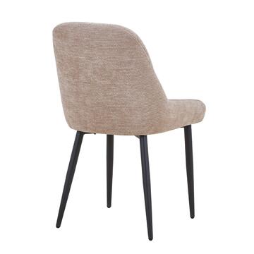 Sedia Moderna Imbottita Beige Medea con Gambe in Metallo... - Marino Fa Mercato