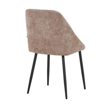 Sedia Moderna Imbottita Beige Circe con Gambe in Metallo... - Marino Fa Mercato