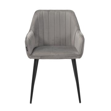 Poltroncina Moderna Grigia Nemesi con Gambe in Ferro... - Marino Fa Mercato