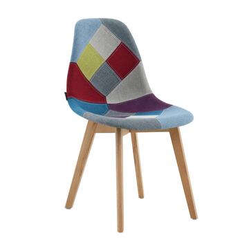 Set 4 Sedie Moderne Nordiche Patchwork Multicolor con... - Marino Fa Mercato