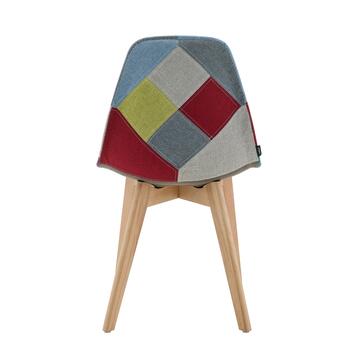 Set 4 Sedie Moderne Nordiche Patchwork Multicolor con... - Marino Fa Mercato