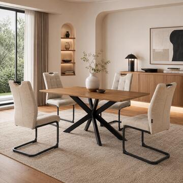 Sedia Moderna Imbottita Drusia Beige 44x59 h 96 cm,... - Marino Fa Mercato