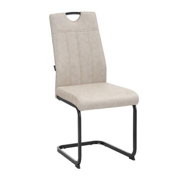 Sedia Moderna Imbottita Evania Beige 43x61 h 98 cm,...