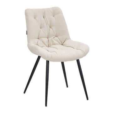 Sedia Moderna Imbottita Elara Beige 54x63 h85 cm, con...