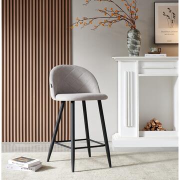 Sgabello Moderno Rufo Grigio 50x92x50cm - Marino fa Mercato