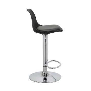 Sgabello Stian con Elevazione a Gas 39x82x38 cm - Nero - Marino fa Mercato