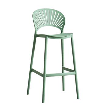 Sgabello Moderno Impilabile Pirz Verde in Polipropilene 48x49 h105 cm - per Soggiorno, Ufficio, Bar, Ristorante