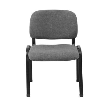 Sedia Beta da Ufficio Grigia 54,5x58 h 81,5cm con Imbottitura e Struttura in Metallo