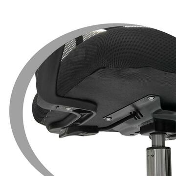 Sedia nera girevole Blink da ufficio con braccioli