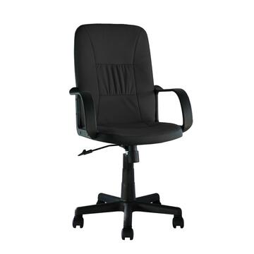 Sedia da Ufficio Elegante Allen Imbottita con Ruote e Altezza Regolabile Nera