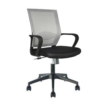 Sedia Sitron Grigia/Nera da Ufficio - Girevole - con Elevazione a Gas e Braccioli - Seduta Ergonomica - 58x59 h105 cm Marino fa Mercato
