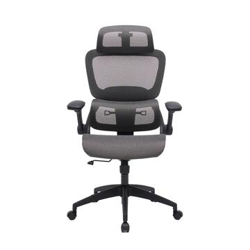 Poltrona da Ufficio Grigia Ergonomica Kinetika con... - Marino Fa Mercato