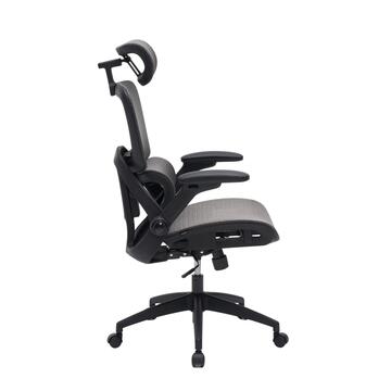 Poltrona da Ufficio Grigia Ergonomica Kinetika con... - Marino Fa Mercato