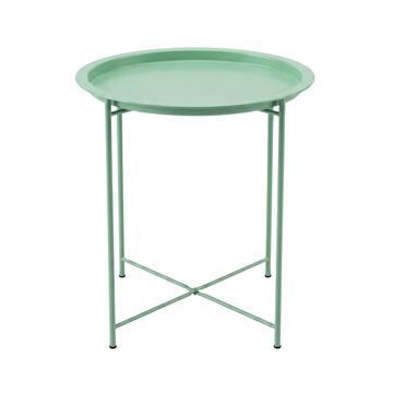 Tavolino Rotondo da Caffè Perion 47x47 h50 cm con 4 Gambe - Colori Assortiti Verde/Bianco/Nero/Grigio