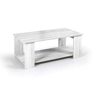 Tavolino Gaia in Legno Bianco 100x40x50cm