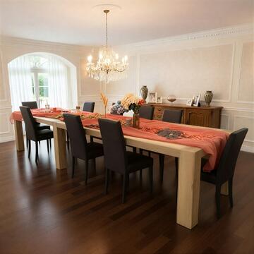 Tavolo in Legno con 6 Gambe Dritte - 400x110 cm