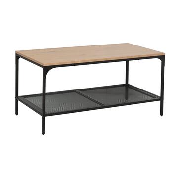 Tavolino da Soggiorno 90x45x45cm in Metallo Nero e... - Marino fa Mercato