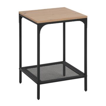 Tavolino da Soggiorno 40x40x60cm in Metallo Nero e... - Marino fa Mercato