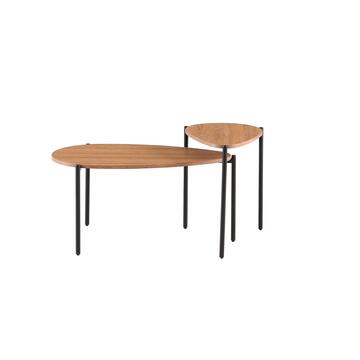 Set 2 Tavolini da Caffè Horace Rovere 60x40x52cm + 90x50x42cm