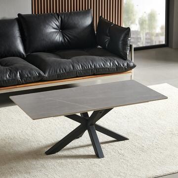 Tavolino Moderno da Caffè Keta 120x90 cm - Grigio - Marino fa Mercato