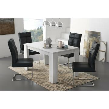 Tavolo moderno allungabile 110/150, finitura legno bianco/frassino