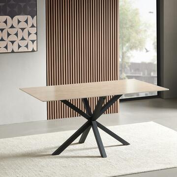 Tavolo Moderno da Pranzo Keta 160x90 cm - Travertino - Marino fa Mercato