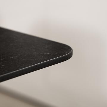 Tavolo Moderno con Piano in Ceramica Antracite e Gambe... - Marino Fa Mercato