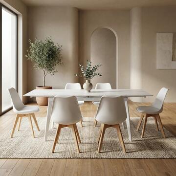 Tavolo Moderno Allungabile Dioniso Bianco in Ceramica... - Marino Fa Mercato